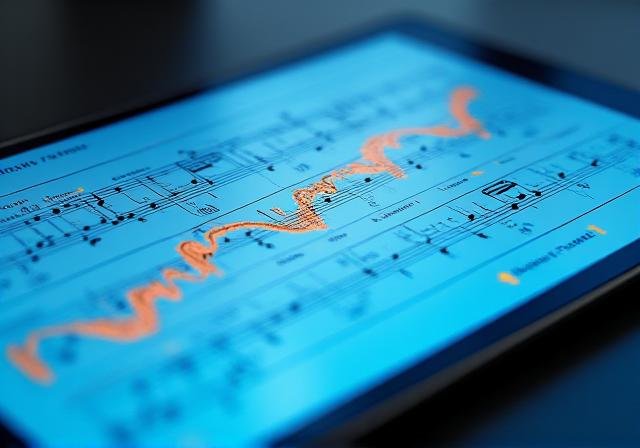 Leadership vision and strategic planning represented as a musical score and roadmap